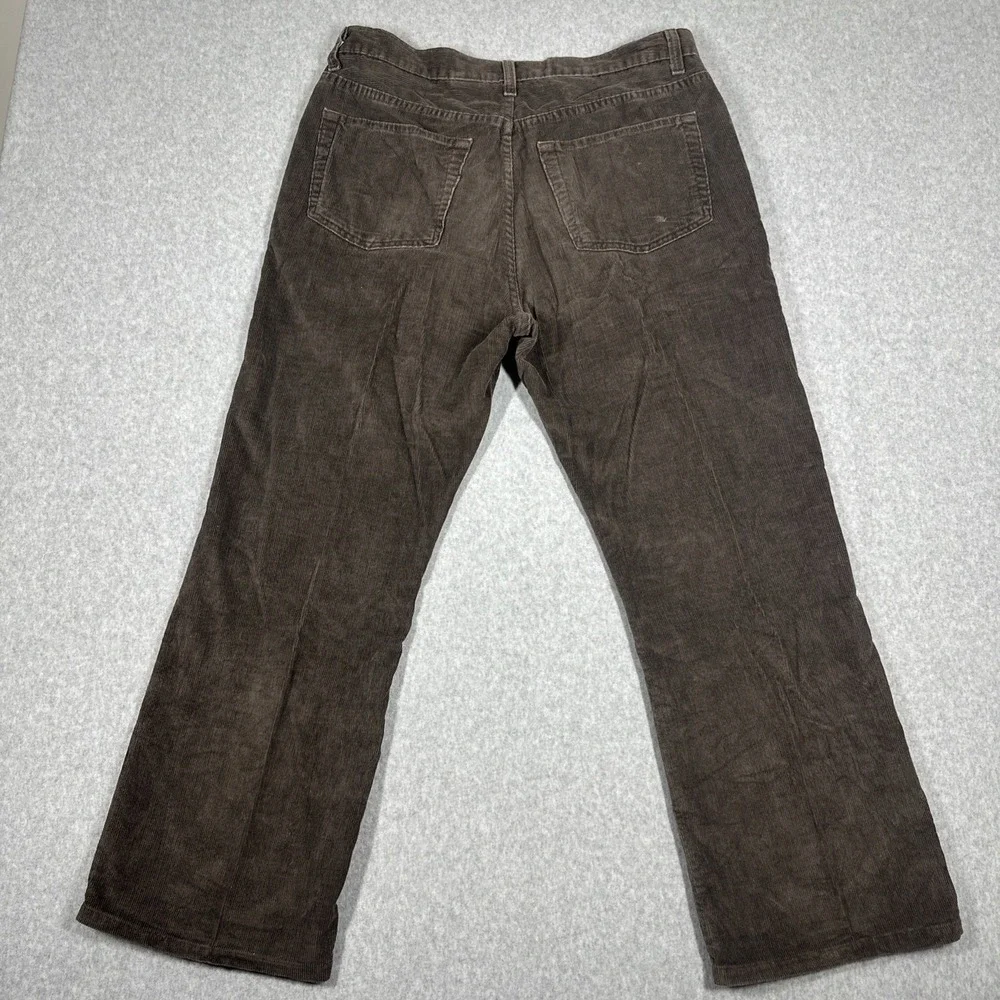 GAP Boot Fit Vintage Corduroy Pants Men's 35x30 Brown Grunge Retro 90s Made USA